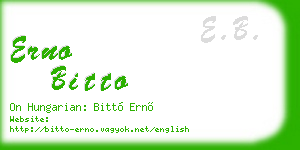erno bitto business card
